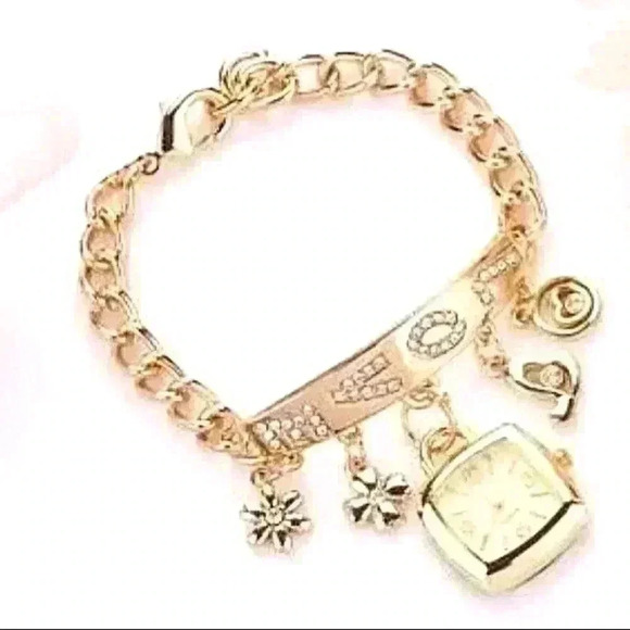 Love watch charm bracelet - Picture 2 of 3